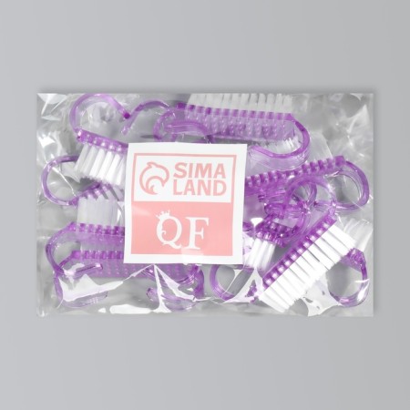 Brush d/arms and legs straight -up 6.5*1.3cm (set 10 pc) violet packet packet qf-4