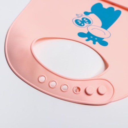Blory for feeding "Giraffe" silicone with pockets, pink color-3