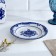 Plate "Flowers", flat, d = 20 cm, gzhel