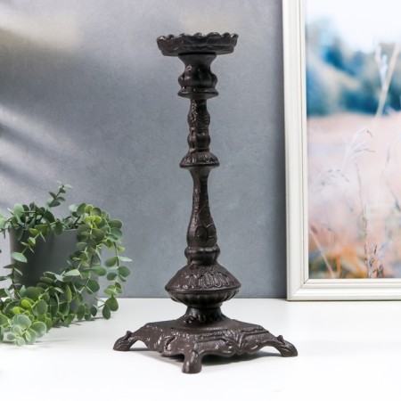 Cast iron candle for 1 candle "Boyarsky" black 37x16x16 cm