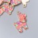 Decor for creativity metal, enamel "Multi -colored donkey" 2.1x2.7 cm