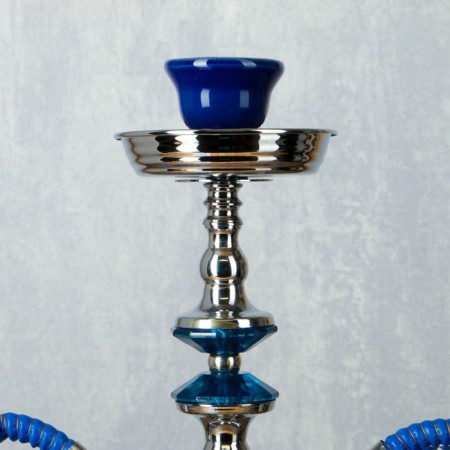 Hookah "joshkuner", 50 cm, 2 tubes, 10 x 50 cm, blue-3