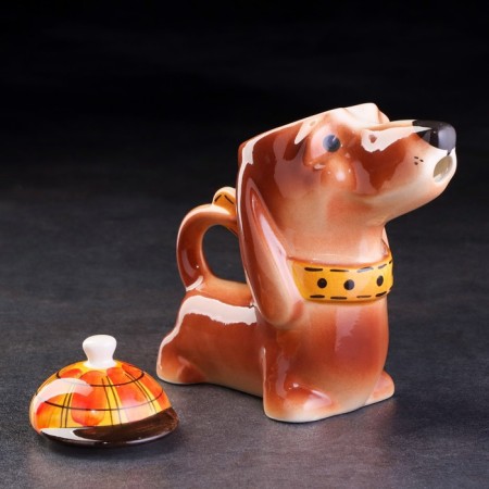 Porcelain kettle "Dachshund Motya"-3