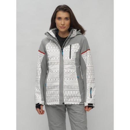 Ski jacket female winter, size 60, white color