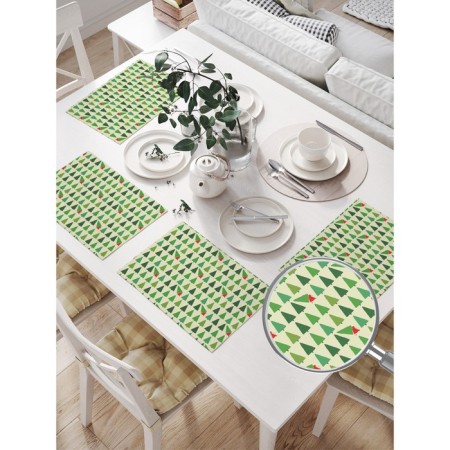 A set of napkins for setting the table "Stole a Christmas tree", rectangular, size 32x46 cm, 4 pcs-1