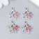 Decor for creativity metal, rhinestones "Star with a flower" silver 2x1.8 cm