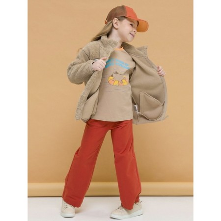 T -shirt for girls, height 104 cm, sandy color-4