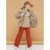 T -shirt for girls, height 104 cm, sandy color