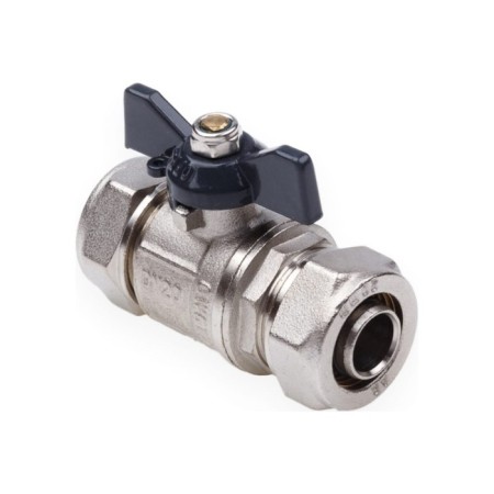 Aqualink ball valve, PN 10, 16 x 16 mm, tsang/tsang, butterfly, nickel.-1