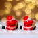 Miniature Puppet "Santa Claus with a big gift", set of 2 pcs., Size 1 pc. - 3.4 × 3.7 cm
