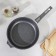Granite pan, d = 26 cm, removable handle, anti -stick coating, color gray color