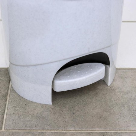 Garbage container with pedal, 7 l, marble color-4