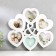 Photo frame in 6 photos 8x8, 10x10 cm "Six hearts" White 31x34x2.5 cm