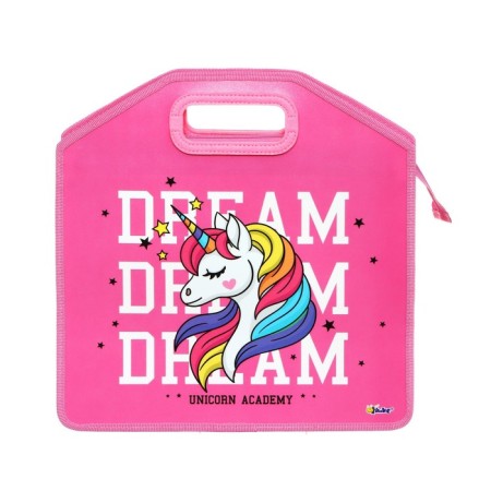 A4, 350 x 335 x 135 mm folder and drawings folder and drawings, with a pen, plastic, with a cut pen, Unicorn Dream 68656