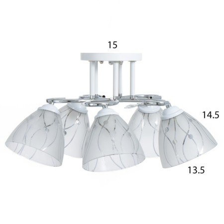 Avtal chandelier 5he27 40W Belo-chromium 58x58x27 cm Bayerlux-3