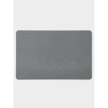 Savanna bathroom mat, diatomite stone, thickness 1 cm, 39 × 60 cm, gray