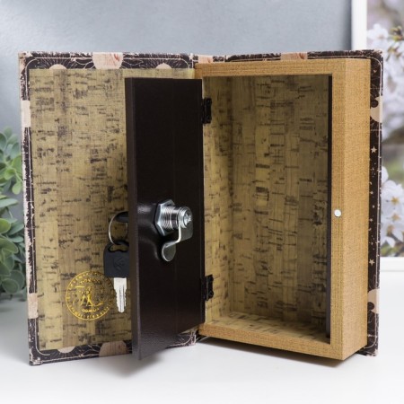 Safe-book wood to the leatherette "Slavic Sun" 21x13x5 cm-2