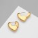 Earrings Metal "Accord" Heart, Tact, Color Gold