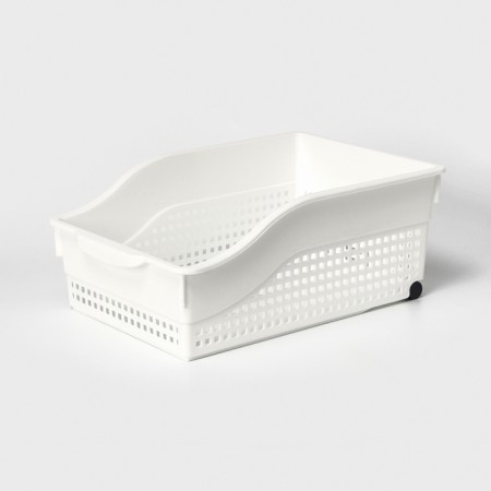 Container for storage Economic "loft", 31 × 21 × 12.5 cm, on wheels, white color