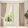 Set of curtains "Canvas", size 200x260 cm, 2 pcs, beige color, milk