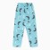Female homemade set (T -shirt/pants), white/turquoise color, size 60