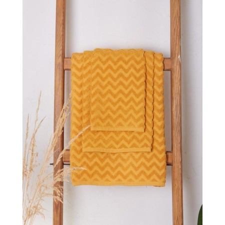 Trick Lovelife Zig-Zag 30x60 cm, mustard color, 100% cotton, 360 g/m2-4