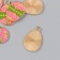 Decor for creativity metal, enamel "pink-green egg" 1.4x2.2 cm