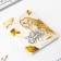 Golden Teacher gift set: A5 diary, 80 sheets, pen, stickers, thermostatic 350 ml and magnetic bookmarks