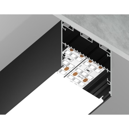 Profile aluminum overhead/suspended Ambrella Illumination Profile System, GP3100BK, 2000x50x50 mm, black color, matte Distractor