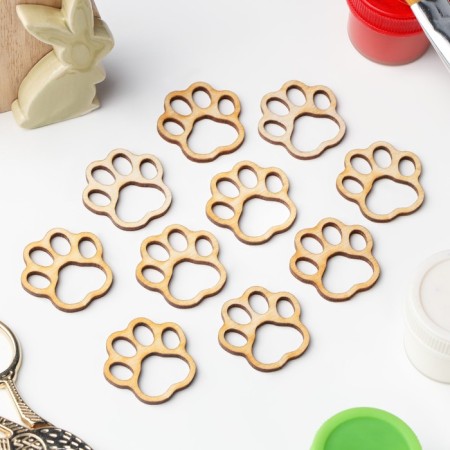 A set of blanks for creativity "Paws", 10pcs, 30 x 28 mm