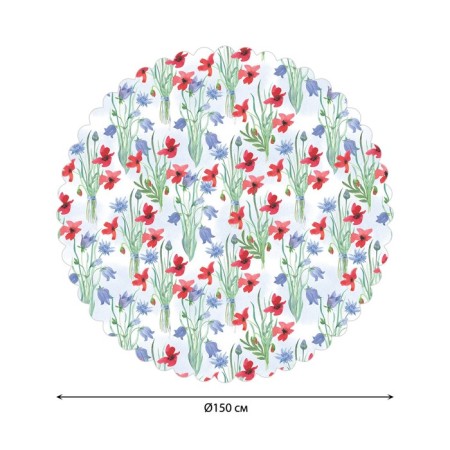 The tablecloth “Field bouquets”, round, Saten, d = 150 cm-1
