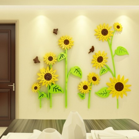 Interior stickers "sunflower", children's, decor on the wall, panel 110 x 94 cm