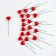 Figure for crafts and decor on the wire "Heart", set of 20 pcs., Size 1 pc. - 2.5 × 1.6 × 8.5 cm