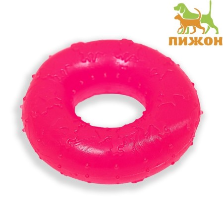 Chewing toy "Ring" Transparent, PP, 6.7 x 2 cm, pink