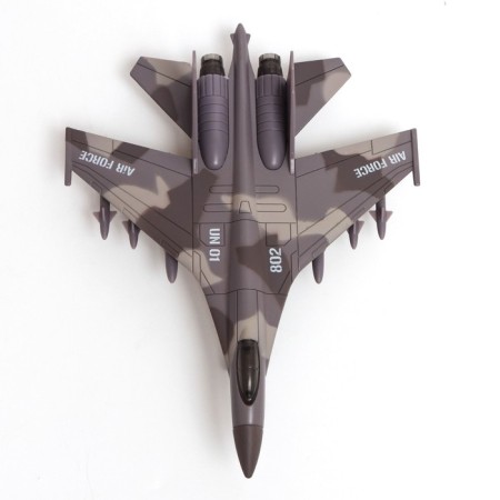 Metal fighter "air forces", inertial, light and sound effects, brown color-3