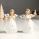 Souvenir Polystone "Girl-Angel in white with stars" brushes, silver mix 7.5x4x11 cm