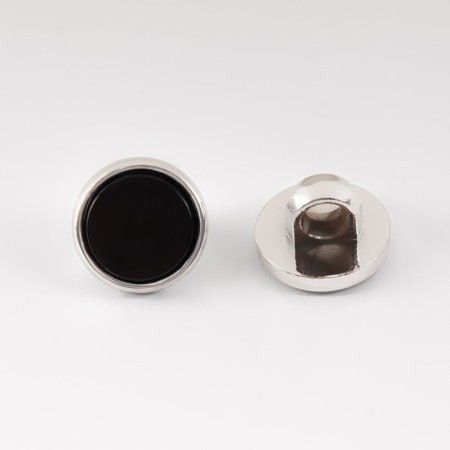 A button on the leg, d = 10 mm, the color is black/silver-2