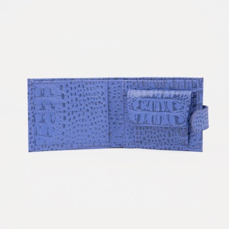 Women's wallet on the Textura button, lilac color-3