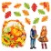 Set for design "Autumn Gold" 15 parts, 50 x 35 cm