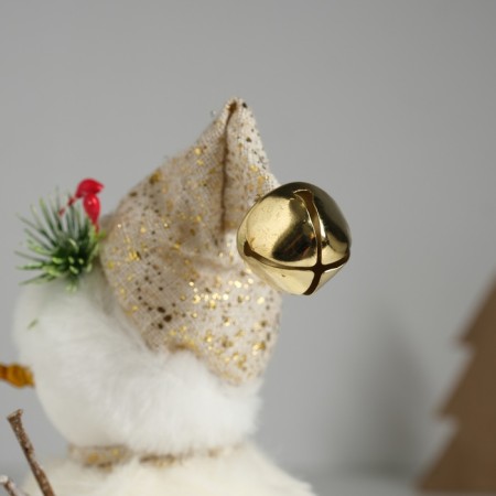 Souvenir Textile "Snowman fur with a twig on a hat" 9.5x9.5x16 cm-4