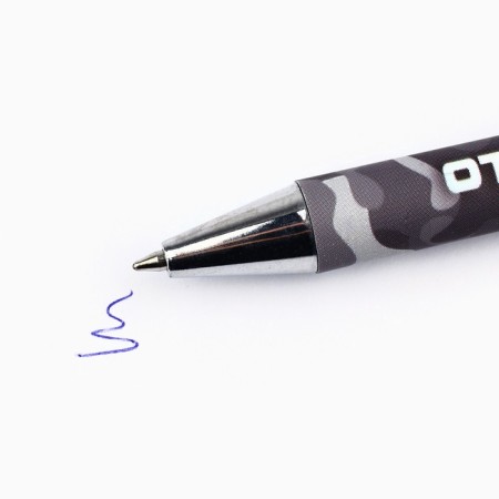 Automatic ballpoint pen "from February 23", plastic, 0.7 mm, blue paste-1