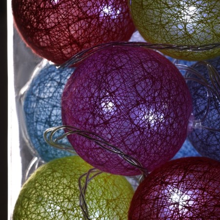 Garland “thread” 5 m with nozzles “Color Torma”, IP20, transparent thread, 20 LED, white glow, 220 V-9