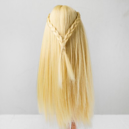 Hair for dolls "Straights with pigtails" Size is small, color 613-2