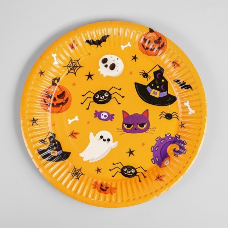 Disposable paper plate "Halloween", 18 cm-3