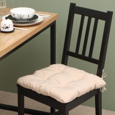 Siddle on a chair with ties of the shares of the col. Beige 40x40 cm, 100% p/e, Gabardin 153 g/m2