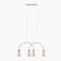 Maytoni Mod302pl-04cg Antic, 1100x100x3625 mm suspension lamp, E14, 4x40W, color gold