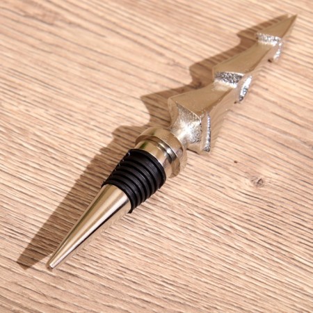 Traffic jam for a bottle "Christmas tree" aluminum 3x3x17 cm-3
