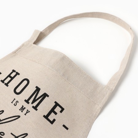 Apron Ethel "Home", beige color, 60x75 cm, 50%HL, 50%flax-1