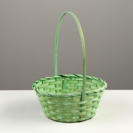 Set of wicker baskets, D16 x H10/32cm, D18 x H10/34cm, D21 x H10/36cm, 3pcs, bamboo-1