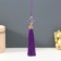 Textile suspension, plastic "Knot of happiness and infinity" purple 0.7x1x9.5 cm